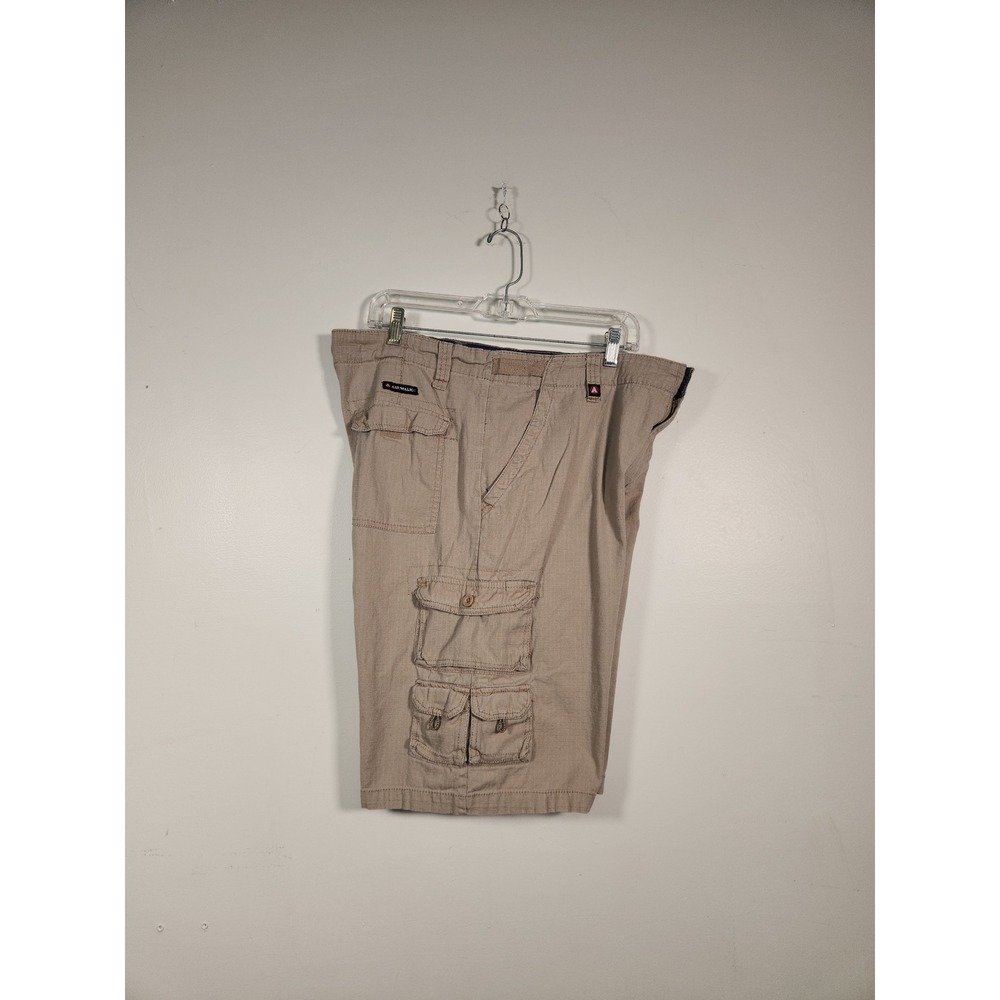 AIRWALK Cargo Shorts Mens 34 Khaki Tan Cotton Blend Ripstop Pockets Skate Hiking